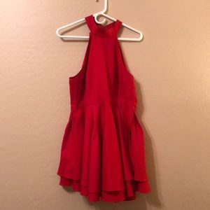 Short Red Halter Dress